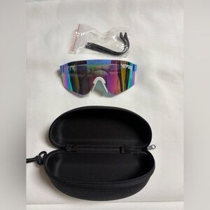 Pit Viper Multicolor Mirror Shield Sunglasses